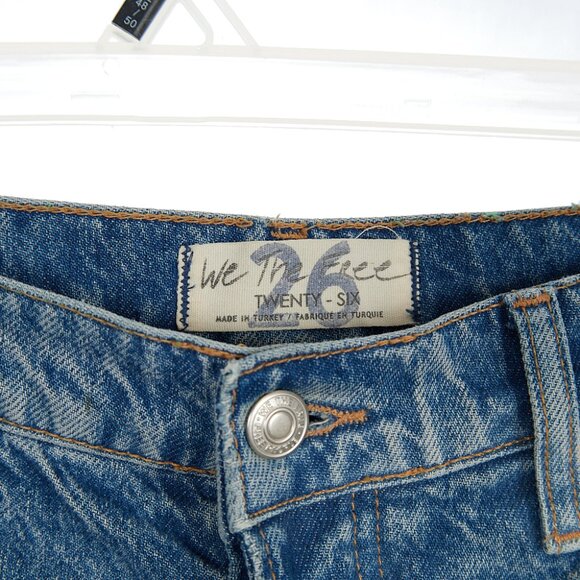 Free People We The Free Tapered Baggy Boyfriend Distressed Jeans Women's 26 - Picture 6 of 8